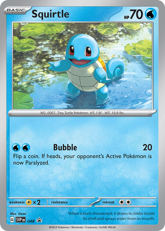 Squirtle - Scarlet & Violet Black Star Promos - 048