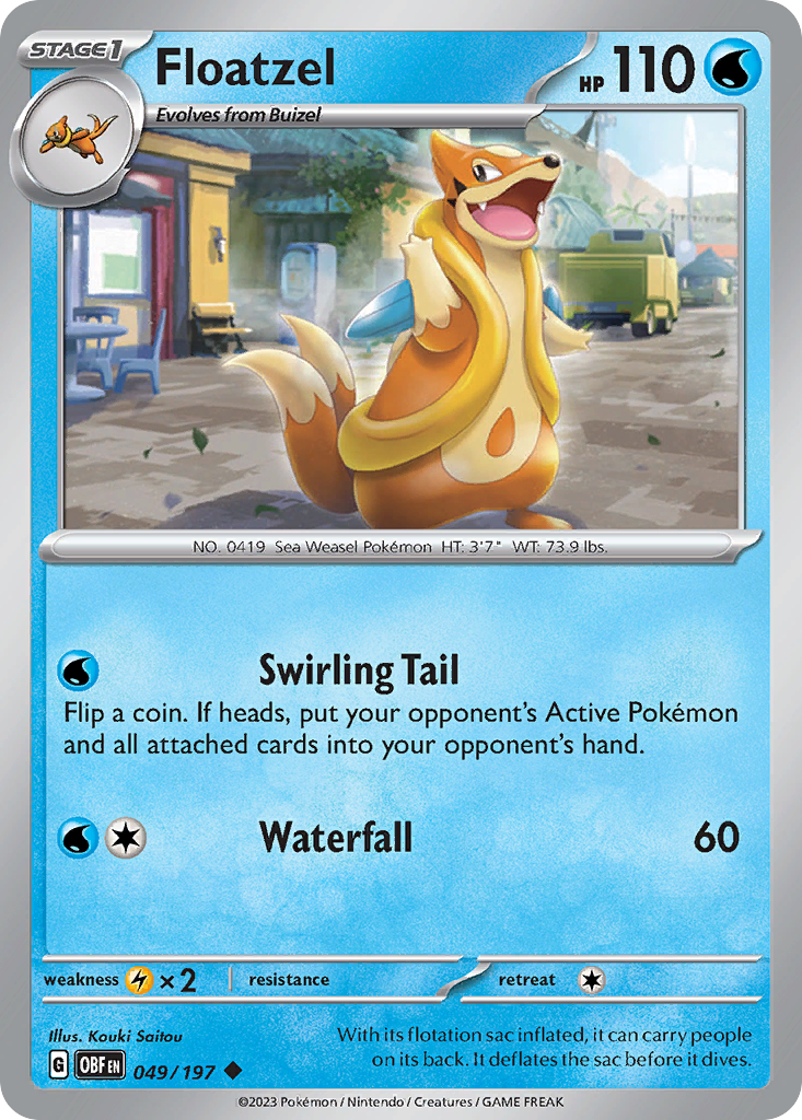 Floatzel - Obsidian Flames - 049