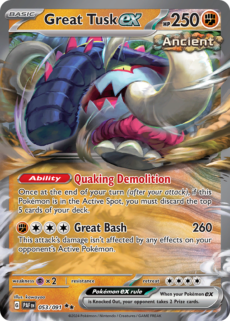Great Tusk ex - Paldean Fates - 053