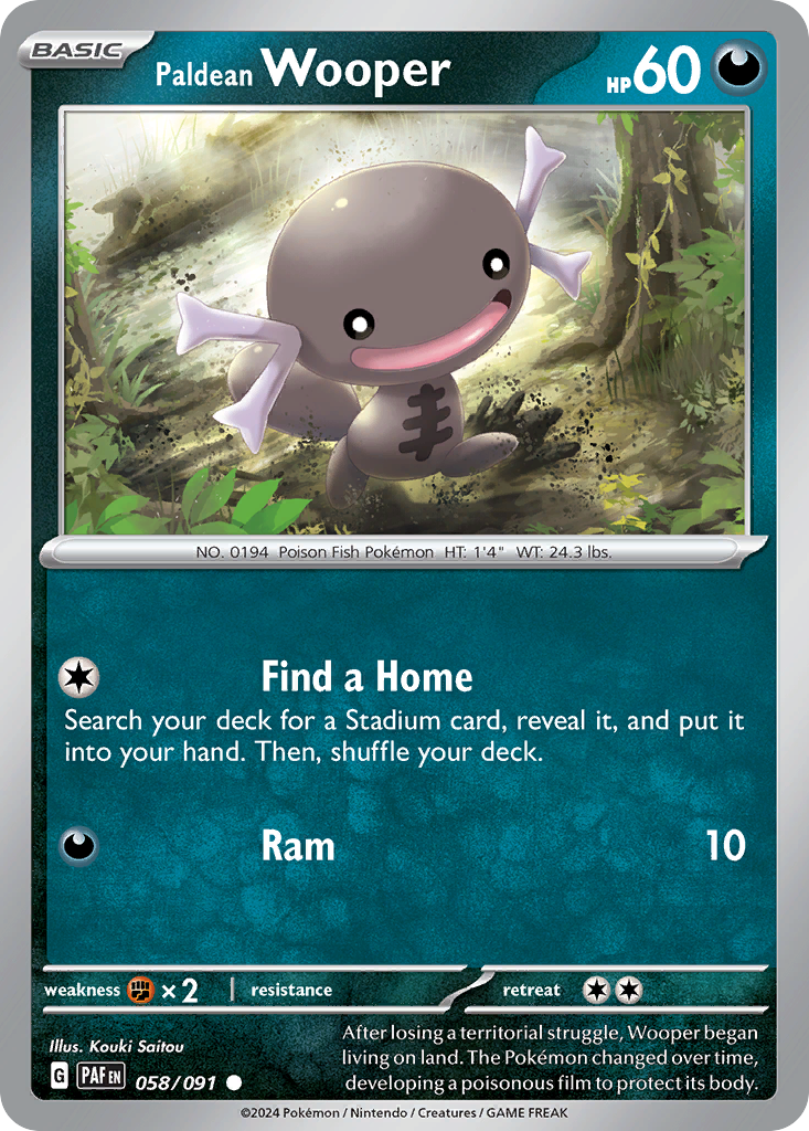 Paldean Wooper - Paldean Fates - 058