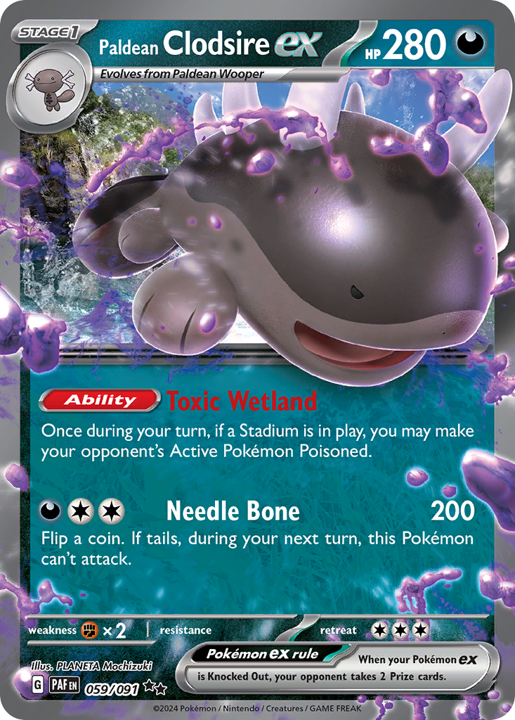 Paldean Clodsire ex - Paldean Fates - 059