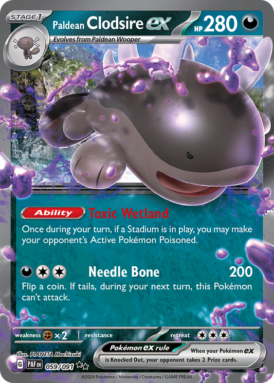 Paldean Clodsire ex - Paldean Fates - 059