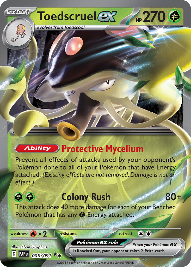 Toedscruel ex - Paldean Fates - 005