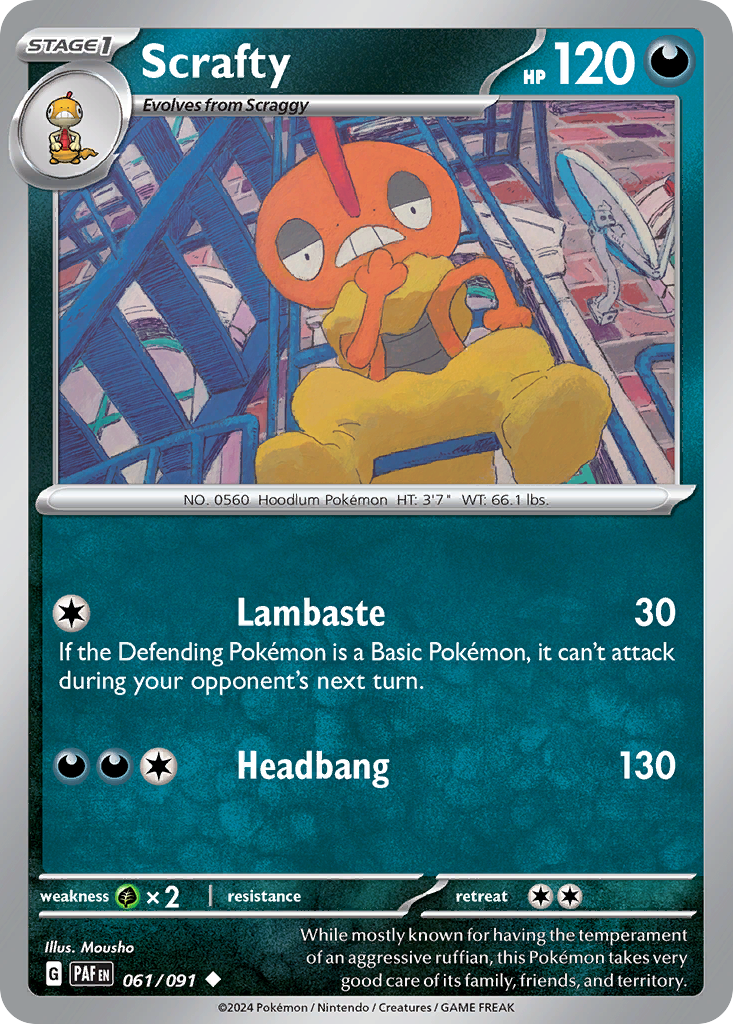 Scrafty - Paldean Fates - 061