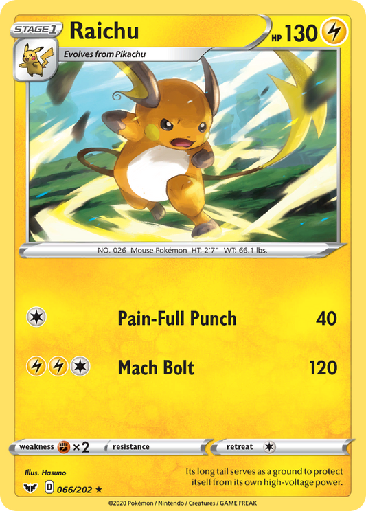 Raichu - Sword & Shield - 066