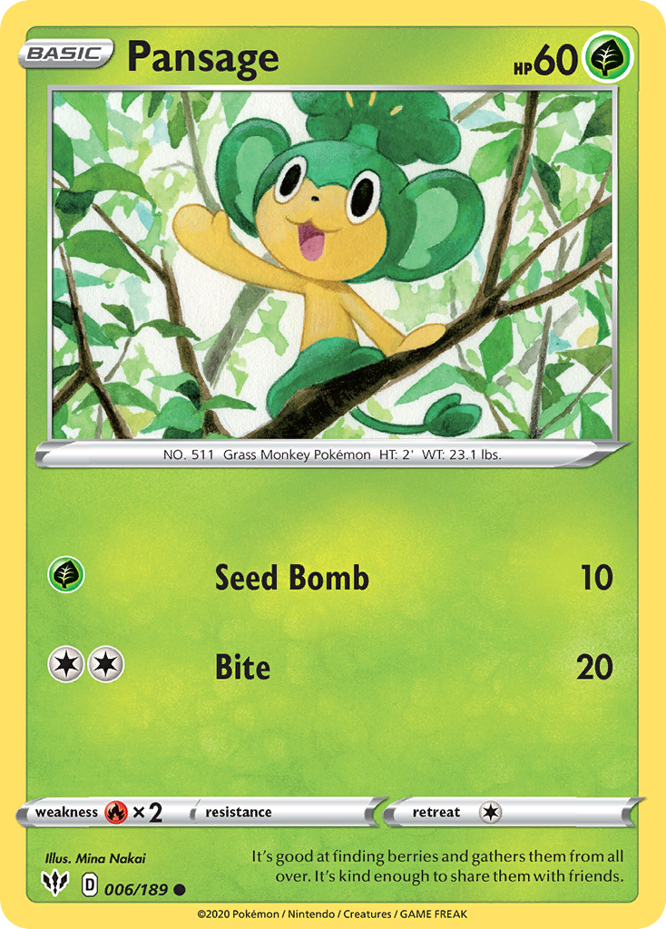 Pansage - Darkness Ablaze - 006
