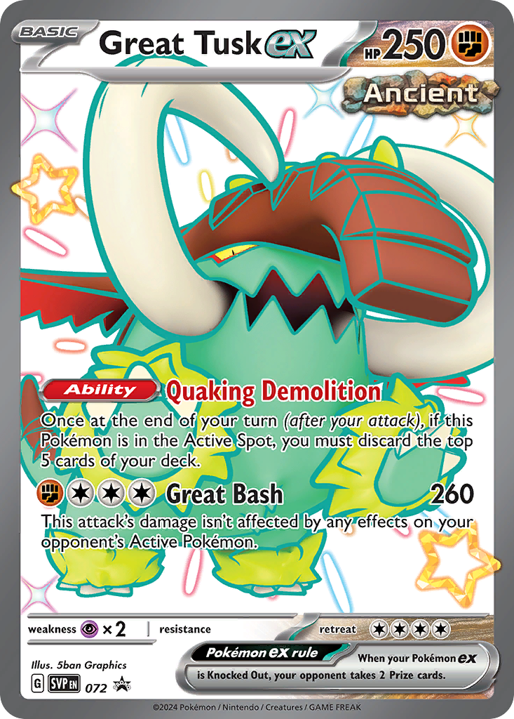 Great Tusk ex - Scarlet & Violet Promos - 072