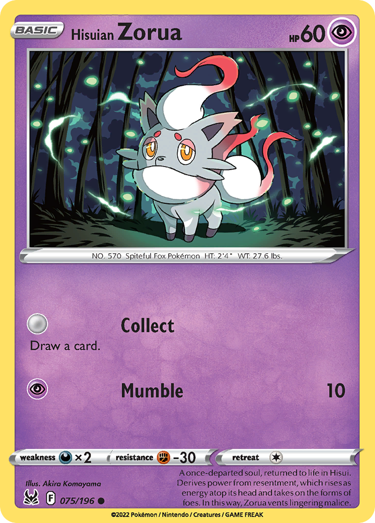 Hisuian Zorua - Lost Origin - 075