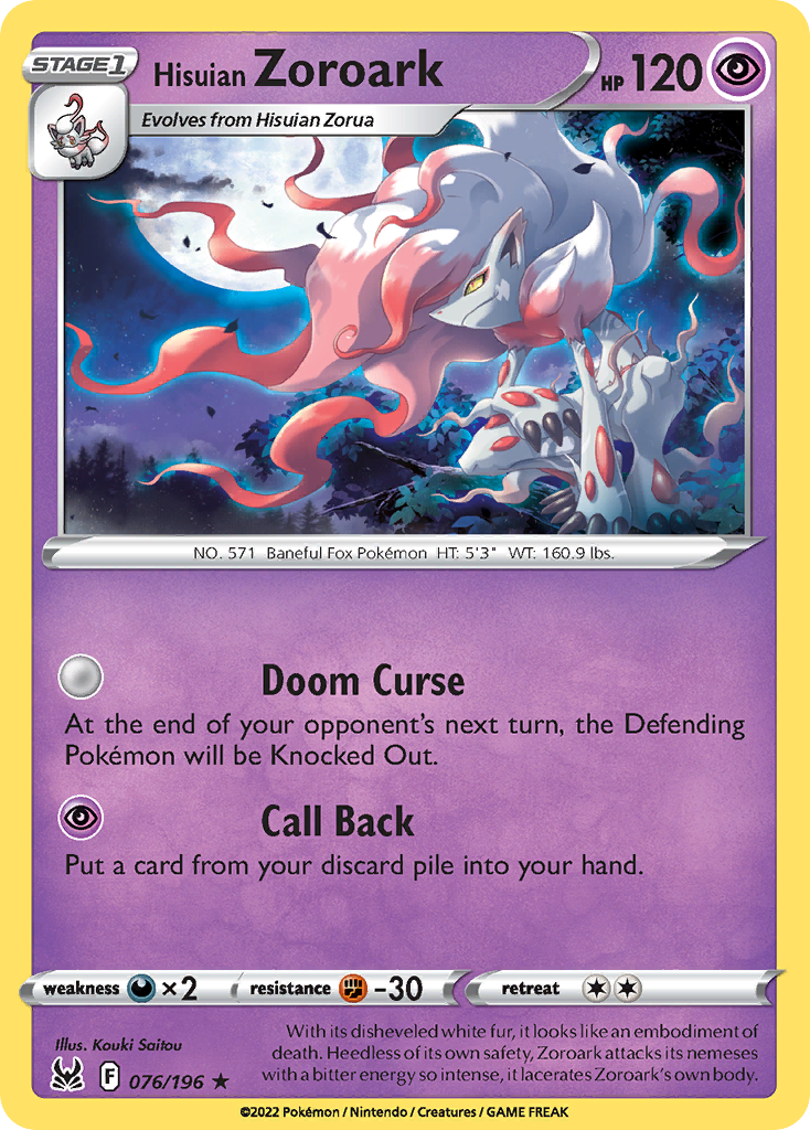 Hisuian Zoroark - Lost Origin - 076