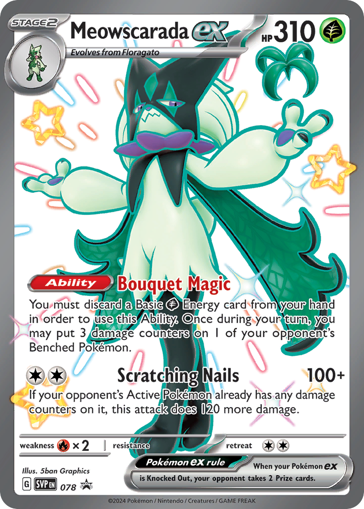Meowscarada ex - Scarlet & Violet Black Star Promos - 078
