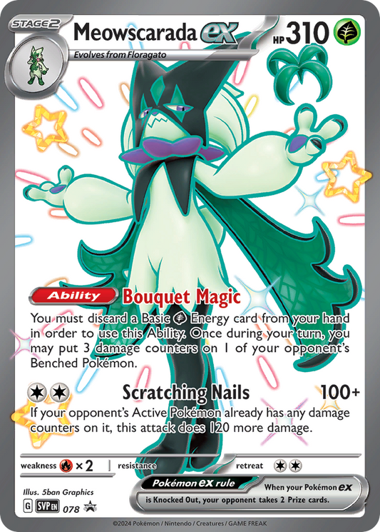 Meowscarada ex - Scarlet & Violet Black Star Promos - 078
