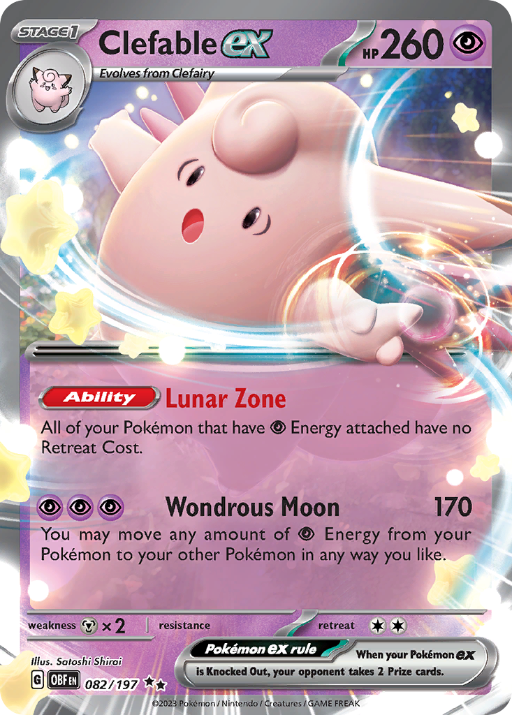 Clefable ex - Obsidian Flames - 082