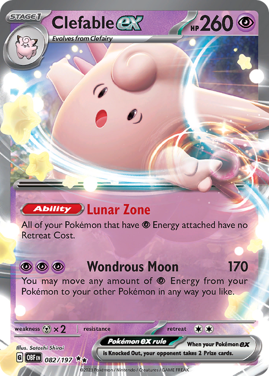 Clefable ex - Obsidian Flames - 082