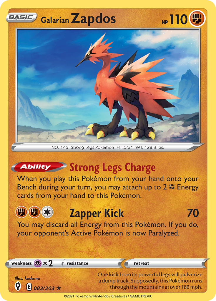 Galarian Zapdos - Evolving Skies - 082