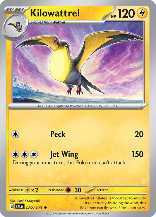 Kilowattrel - Paldea Evolved - 082
