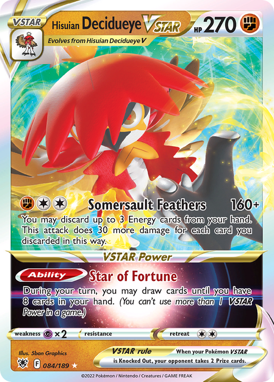 Hisuian Decidueye VSTAR - Astral Radiance - 084