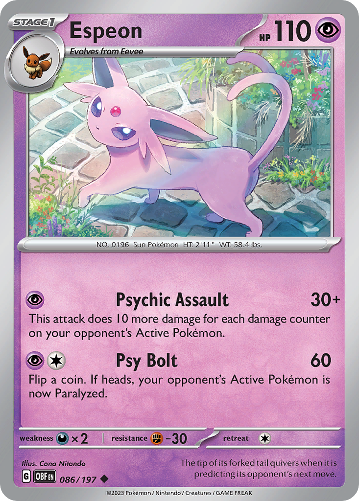 Espeon - Obsidian Flames - 086