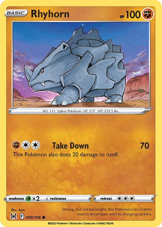 Rhyhorn - Lost Origin - 089