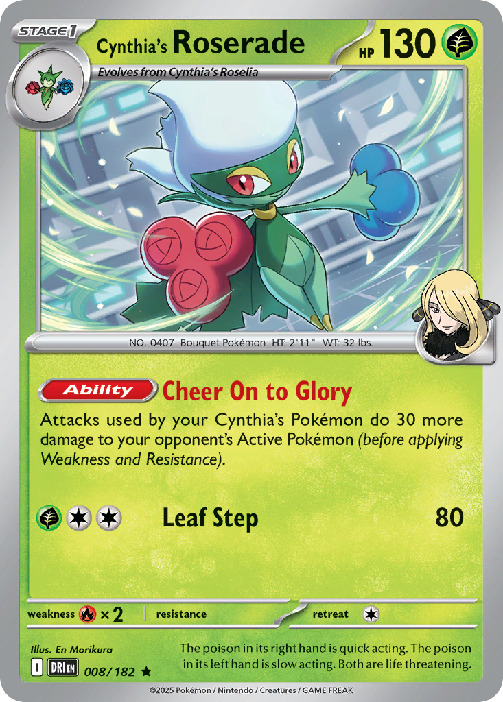 Cynthia's Roserade - Destined Rivals - 008