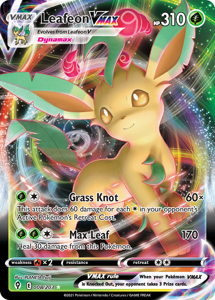 Leafeon VMAX - Evolving Skies - 008
