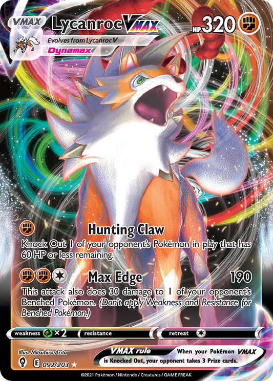 Lycanroc VMAX - Evolving Skies - 092