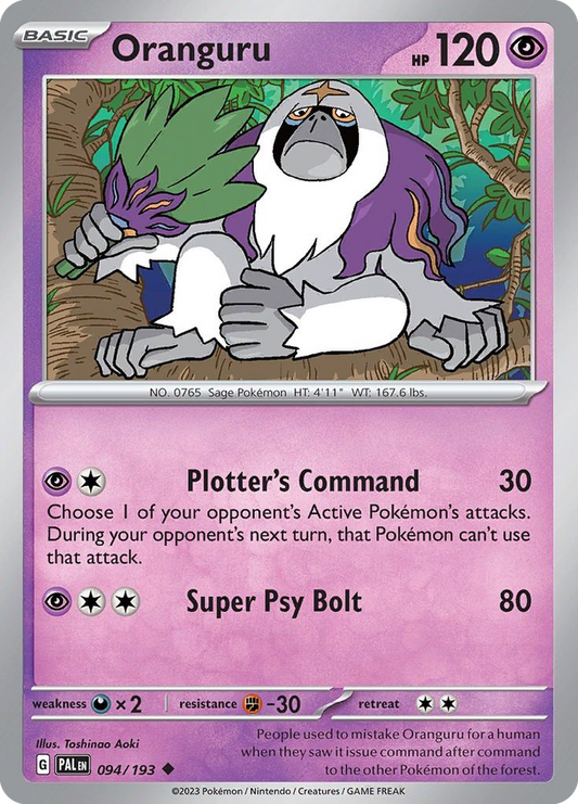 Oranguru - Paldea Evolved - 094