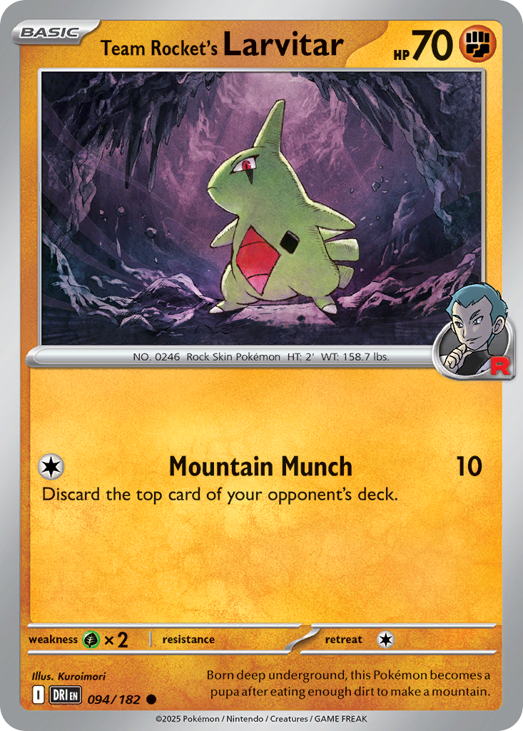 Team Rocket's Larvitar - Destined Rivals - 094