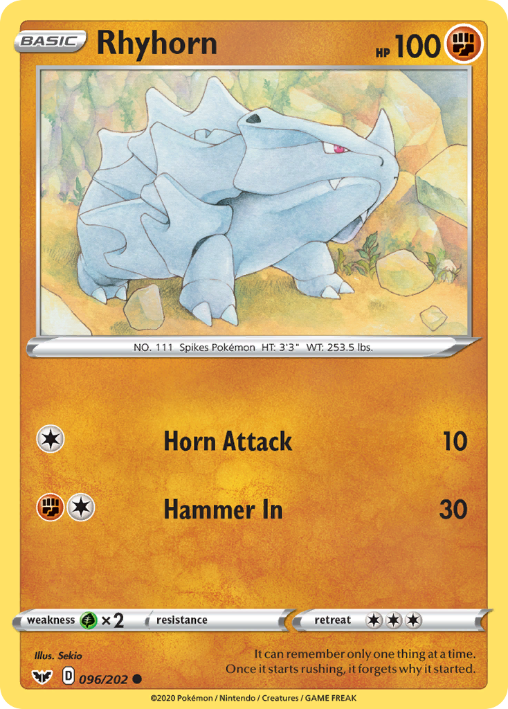 Rhyhorn - Sword & Shield - 096