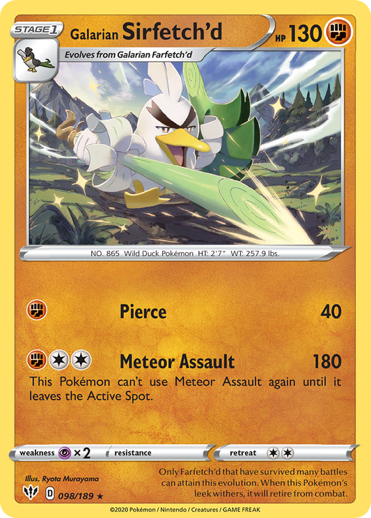Galarian Sirfetch'd - Darkness Ablaze - 098