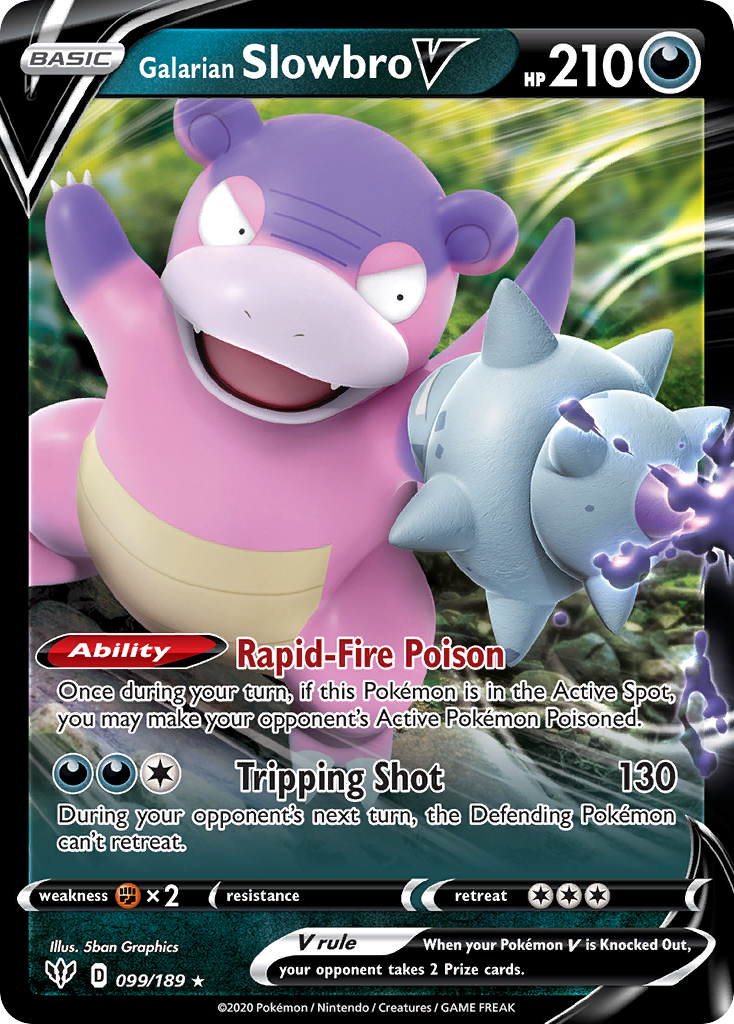 Galarian Slowbro V - Darkness Ablaze - 099