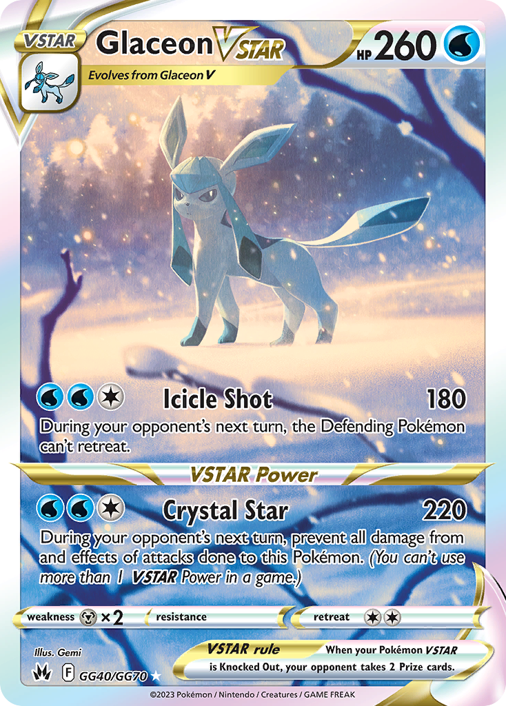 Glaceon VSTAR - Crown Zenith Galarian Gallery - GG40