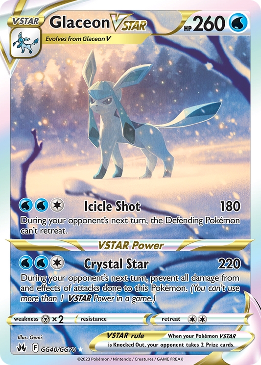 Glaceon VSTAR - Crown Zenith Galarian Gallery - GG40