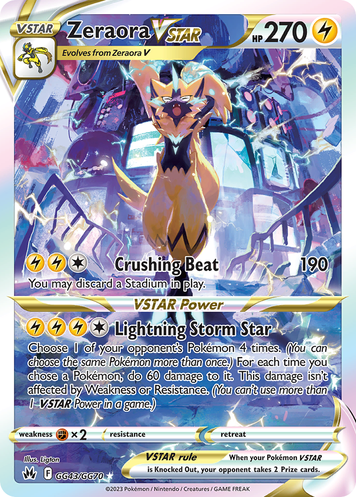 Zeraora VSTAR - Crown Zenith Galarian Gallery - GG43