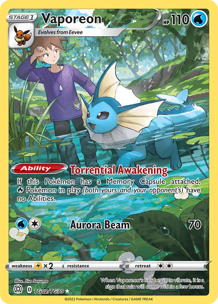Vaporeon - Brilliant Stars Trainer Gallery - TG02
