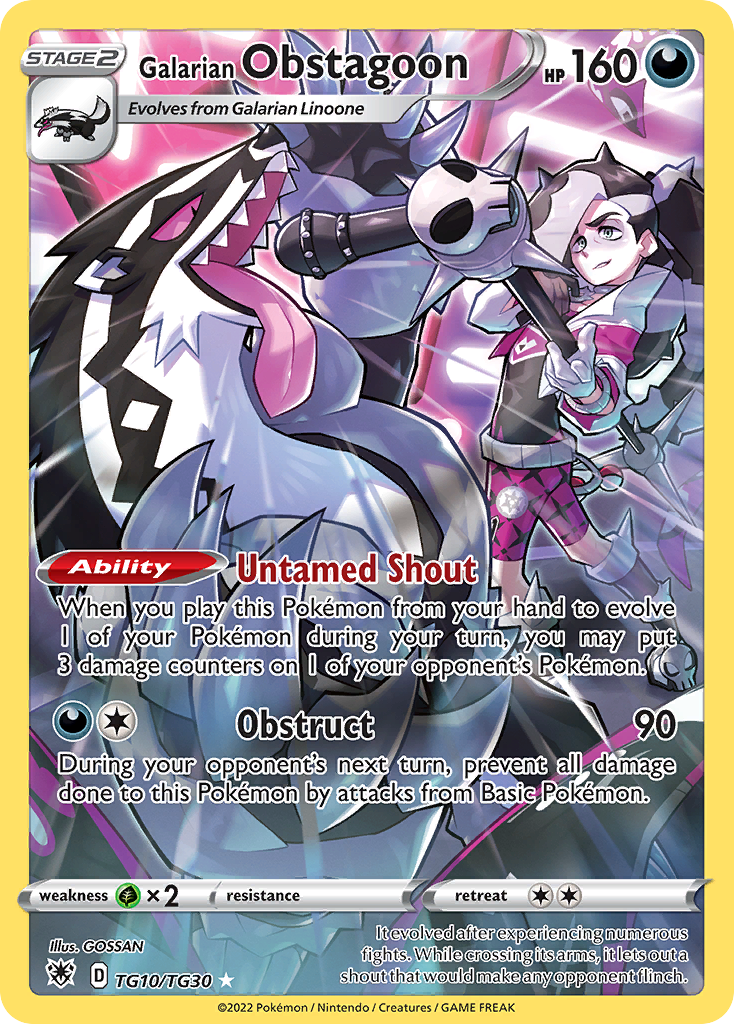 Galarian Obstagoon - Astral Radiance Trainer Gallery - TG10
