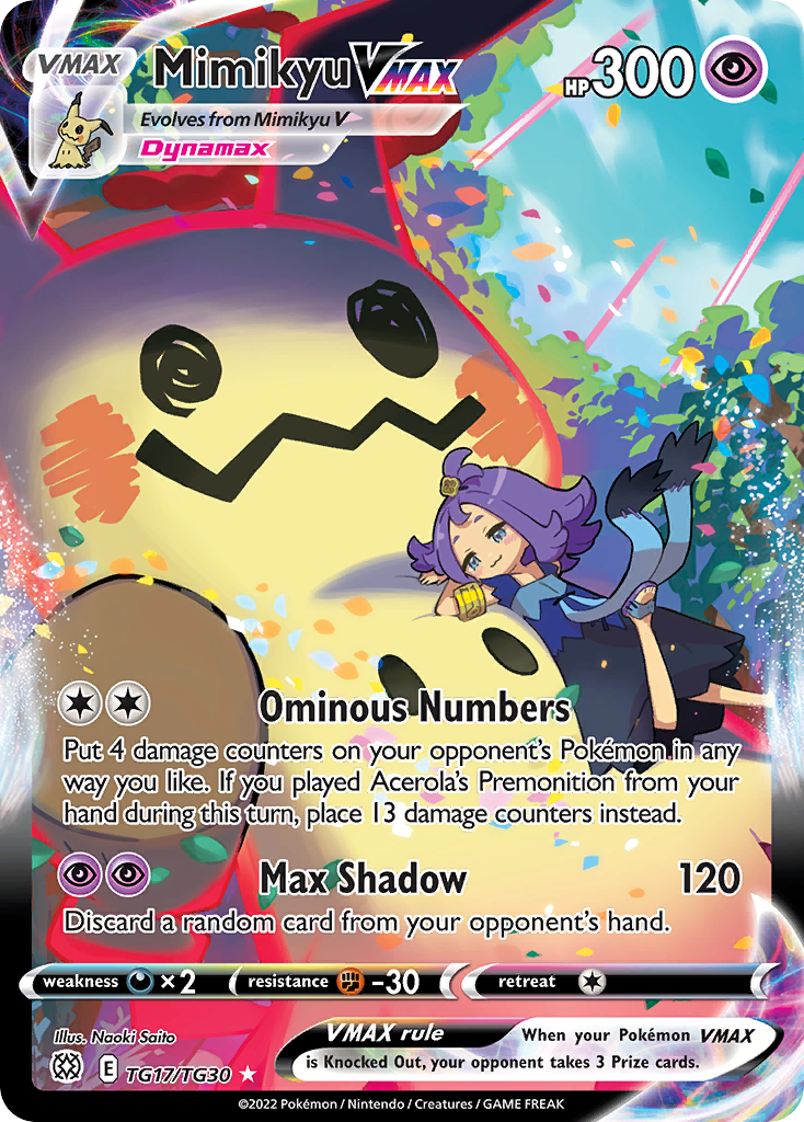 Mimikyu VMAX - Brilliant Stars Trainer Gallery - TG17