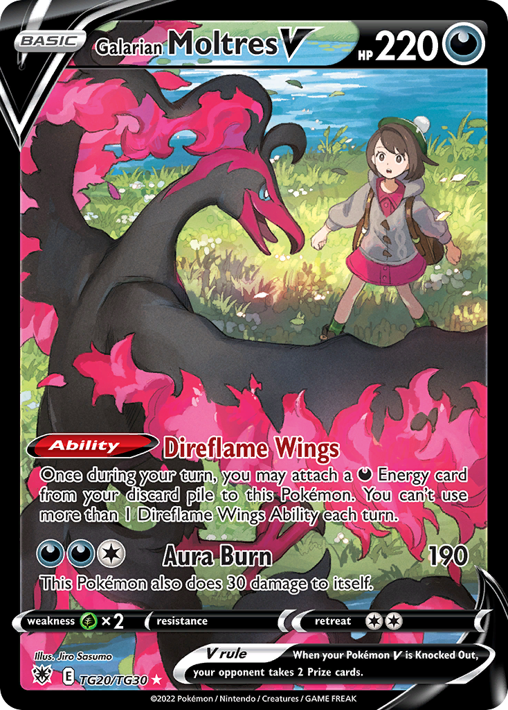 Galarian Moltres V - Astral Radiance Trainer Gallery - TG20